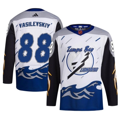 Men's Andrei Vasilevskiy Tampa Bay Lightning Adidas Reverse Retro 2.0 Jersey - Authentic White