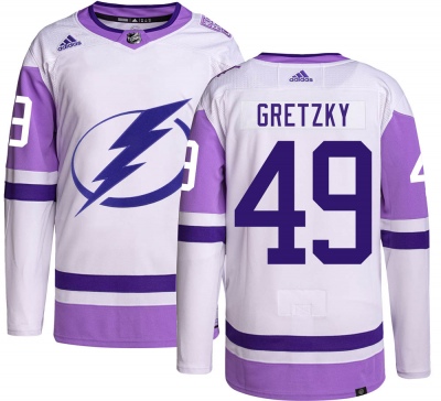 Men's Brent Gretzky Tampa Bay Lightning Adidas Hockey Fights Cancer Jersey - Authentic