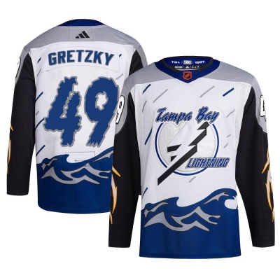 Men's Brent Gretzky Tampa Bay Lightning Adidas Reverse Retro 2.0 Jersey - Authentic White