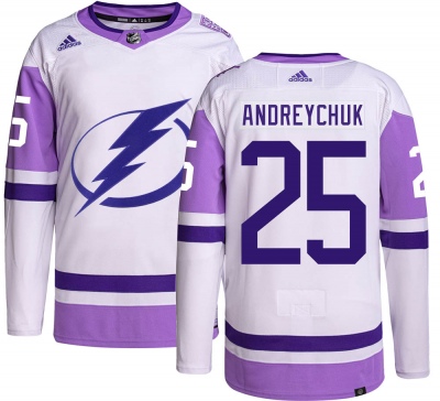 Men's Dave Andreychuk Tampa Bay Lightning Adidas Hockey Fights Cancer Jersey - Authentic