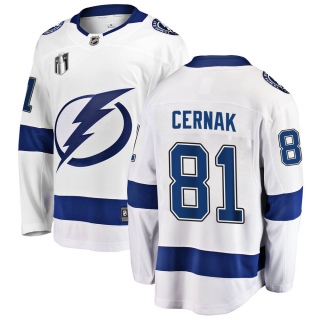 Men's Erik Cernak Tampa Bay Lightning Fanatics Branded Away 2022 Stanley Cup Final Jersey - Breakaway White
