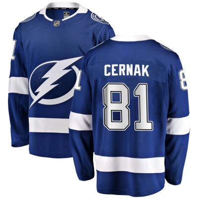 Men's Erik Cernak Tampa Bay Lightning Fanatics Branded Home Jersey - Breakaway Blue