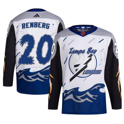 Men's Mikael Renberg Tampa Bay Lightning Adidas Reverse Retro 2.0 Jersey - Authentic White