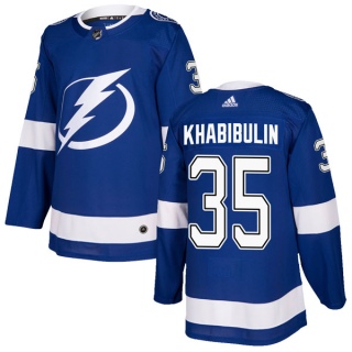 Men's Nikolai Khabibulin Tampa Bay Lightning Adidas Home Jersey - Authentic Blue