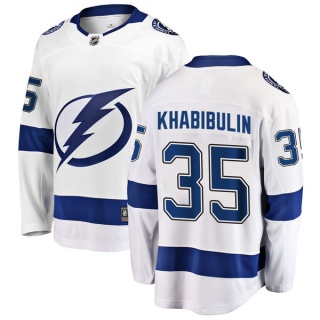 Men's Nikolai Khabibulin Tampa Bay Lightning Fanatics Branded Away Jersey - Breakaway White