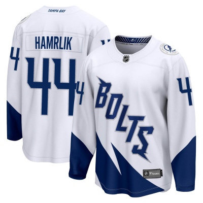 Men's Roman Hamrlik Tampa Bay Lightning Fanatics Branded 2022 Stadium Series Jersey - Breakaway White
