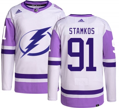 Men's Steven Stamkos Tampa Bay Lightning Adidas Hockey Fights Cancer Jersey - Authentic
