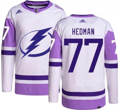 Men's Victor Hedman Tampa Bay Lightning Adidas Hockey Fights Cancer Jersey - Authentic