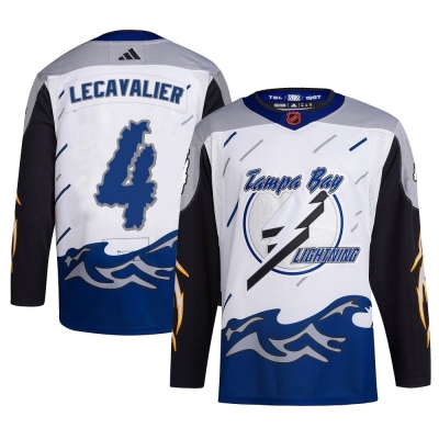 Men's Vincent Lecavalier Tampa Bay Lightning Adidas Reverse Retro 2.0 Jersey - Authentic White
