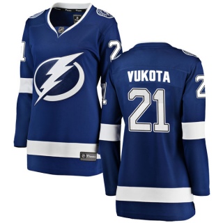 Women's Mick Vukota Tampa Bay Lightning Fanatics Branded Home Jersey - Breakaway Blue