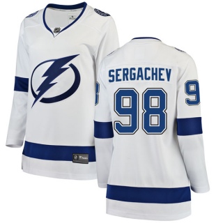 Women's Mikhail Sergachev Tampa Bay Lightning Fanatics Branded Away Jersey - Breakaway White