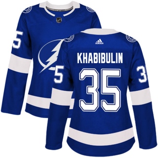 Women's Nikolai Khabibulin Tampa Bay Lightning Adidas Home Jersey - Authentic Blue