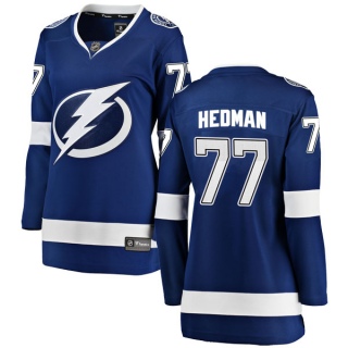 Women's Victor Hedman Tampa Bay Lightning Fanatics Branded Home Jersey - Breakaway Blue