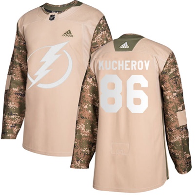 Youth Nikita Kucherov Tampa Bay Lightning Adidas Veterans Day Practice Jersey - Authentic Camo