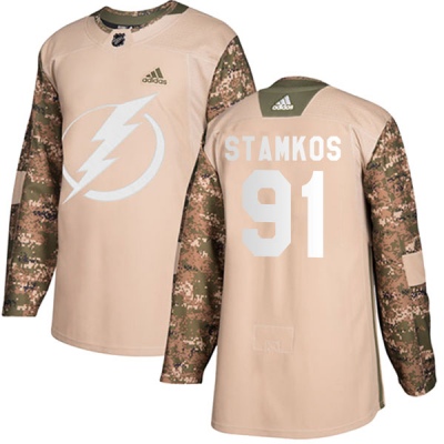 Youth Steven Stamkos Tampa Bay Lightning Adidas Veterans Day Practice Jersey - Authentic Camo